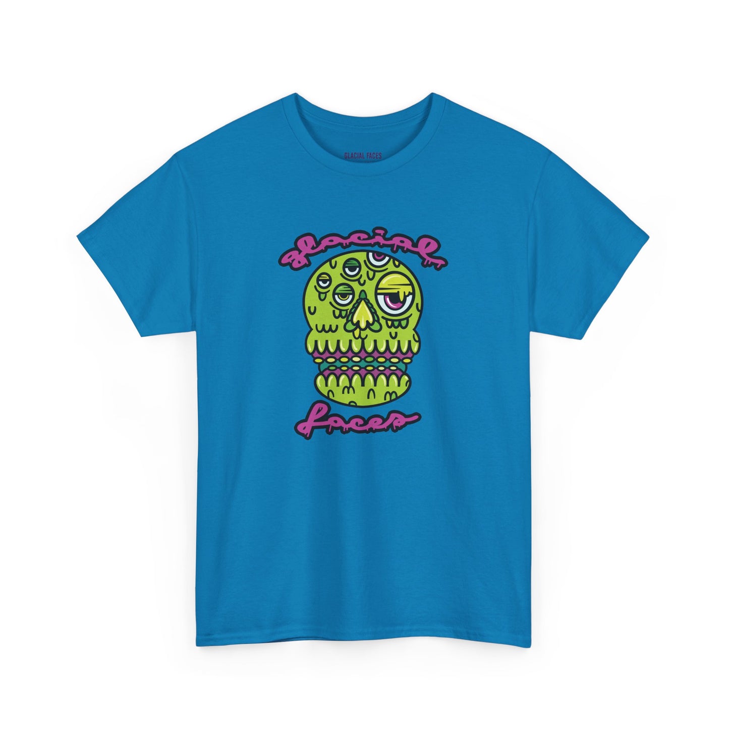 Glacial Faces Unisex Heavy Cotton Tee - Sugar Booger Skull