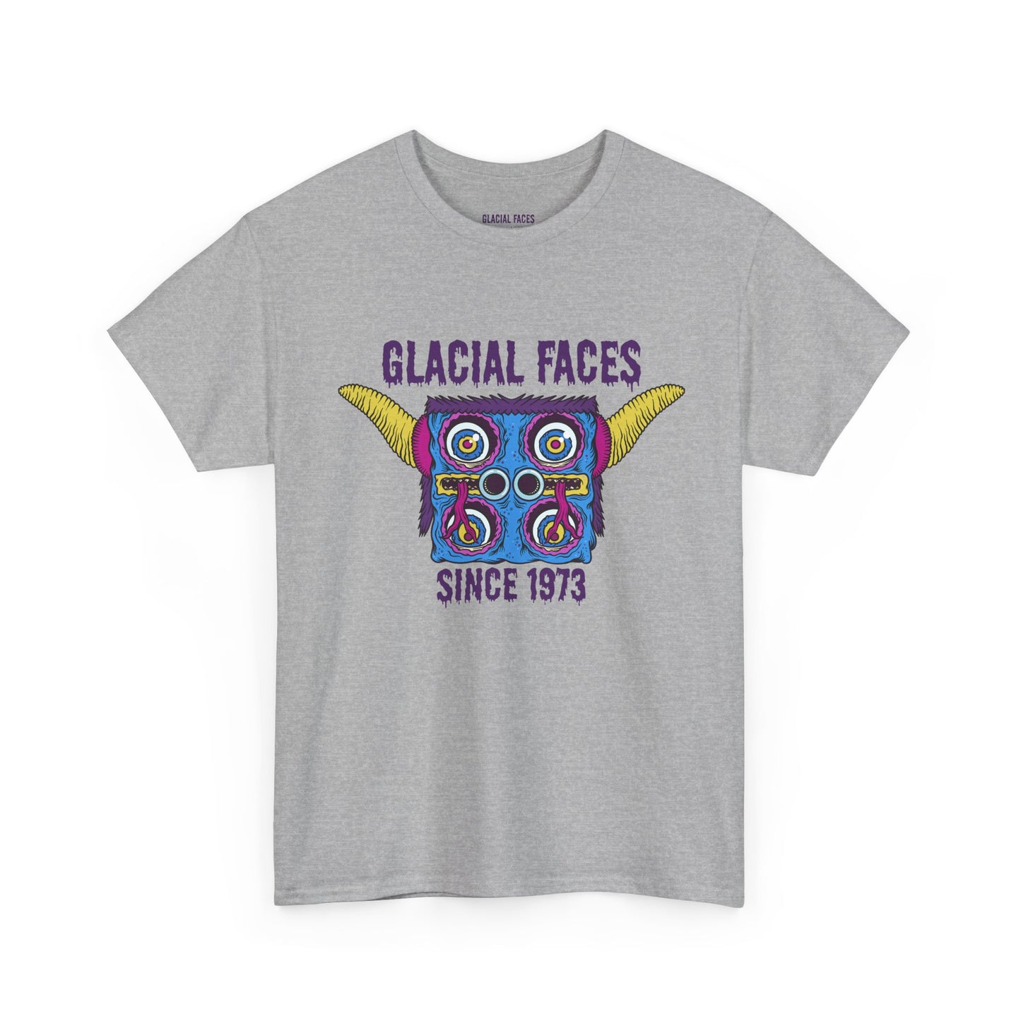 Glacial Faces Unisex Heavy Cotton Tee - Sizzle Tongue