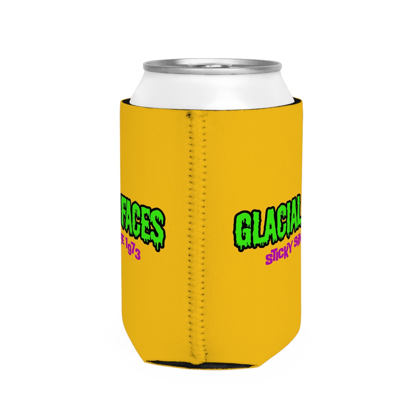 Chill Out Can Cooler Sleeve | Fun Beverage Insulator, Party Accessory, Gift for Friends, Unique Barware, Glacial Faces