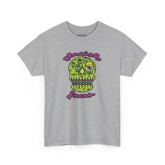 Glacial Faces Unisex Heavy Cotton Tee - Sugar Booger Skull