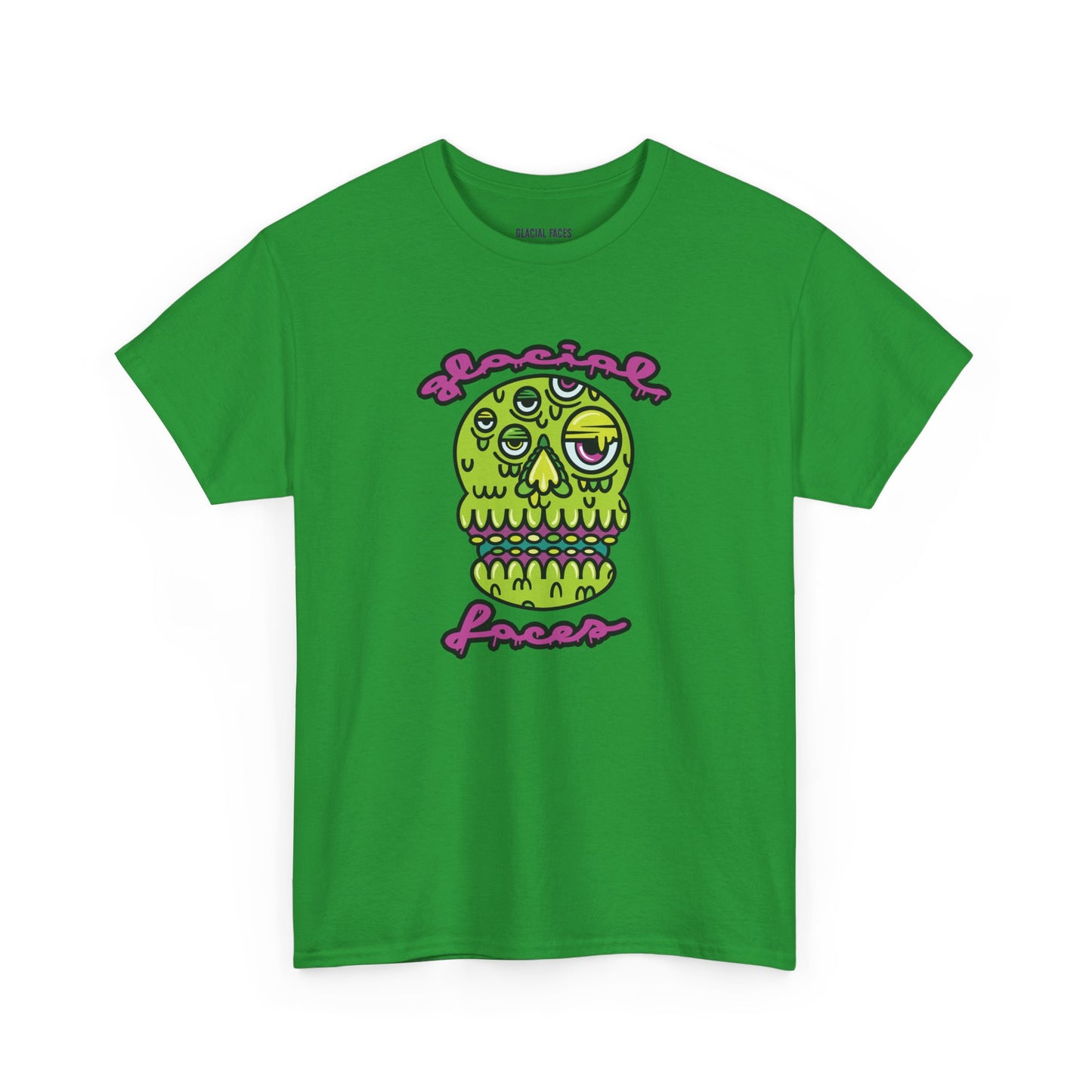 Glacial Faces Unisex Heavy Cotton Tee - Sugar Booger Skull