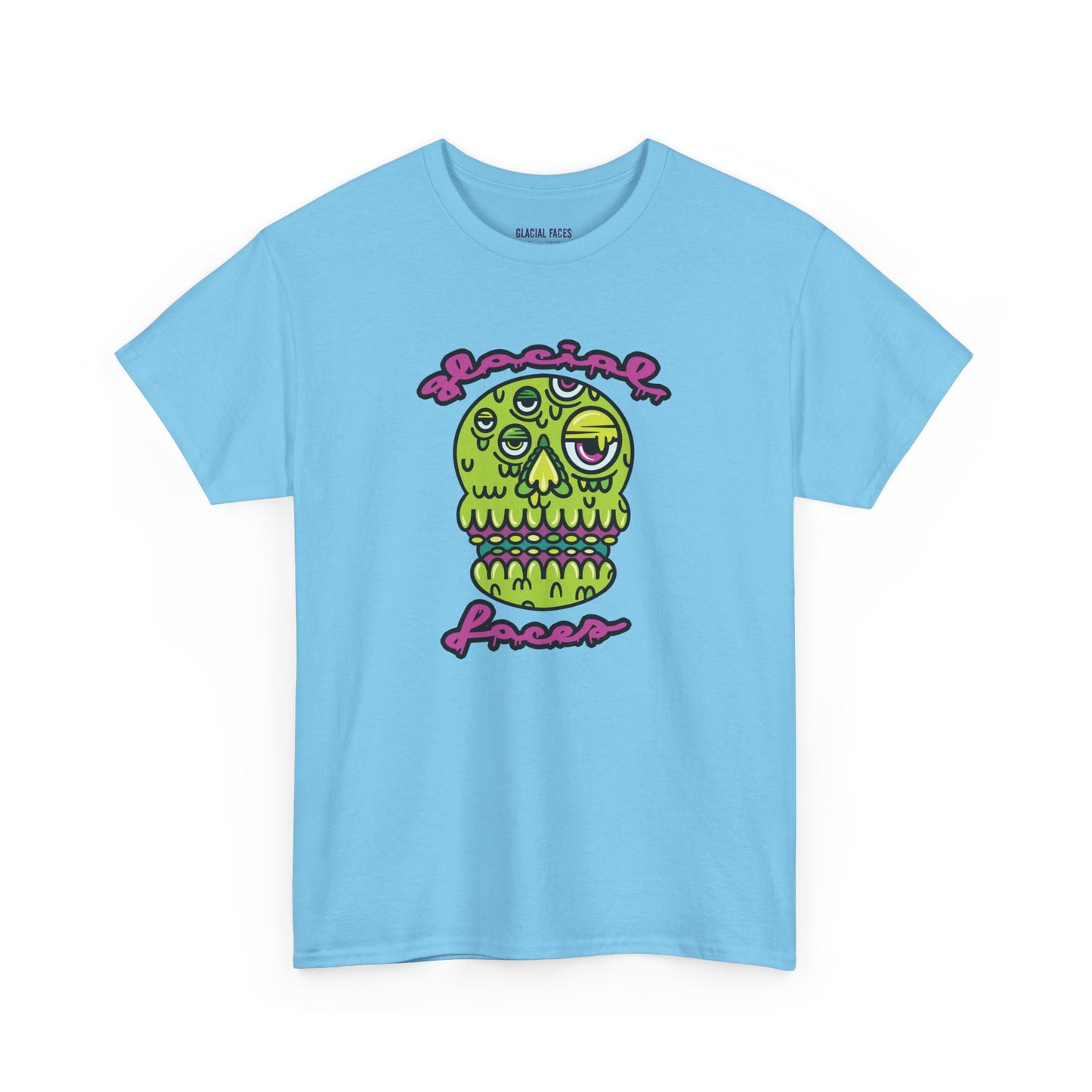 Glacial Faces Unisex Heavy Cotton Tee - Sugar Booger Skull