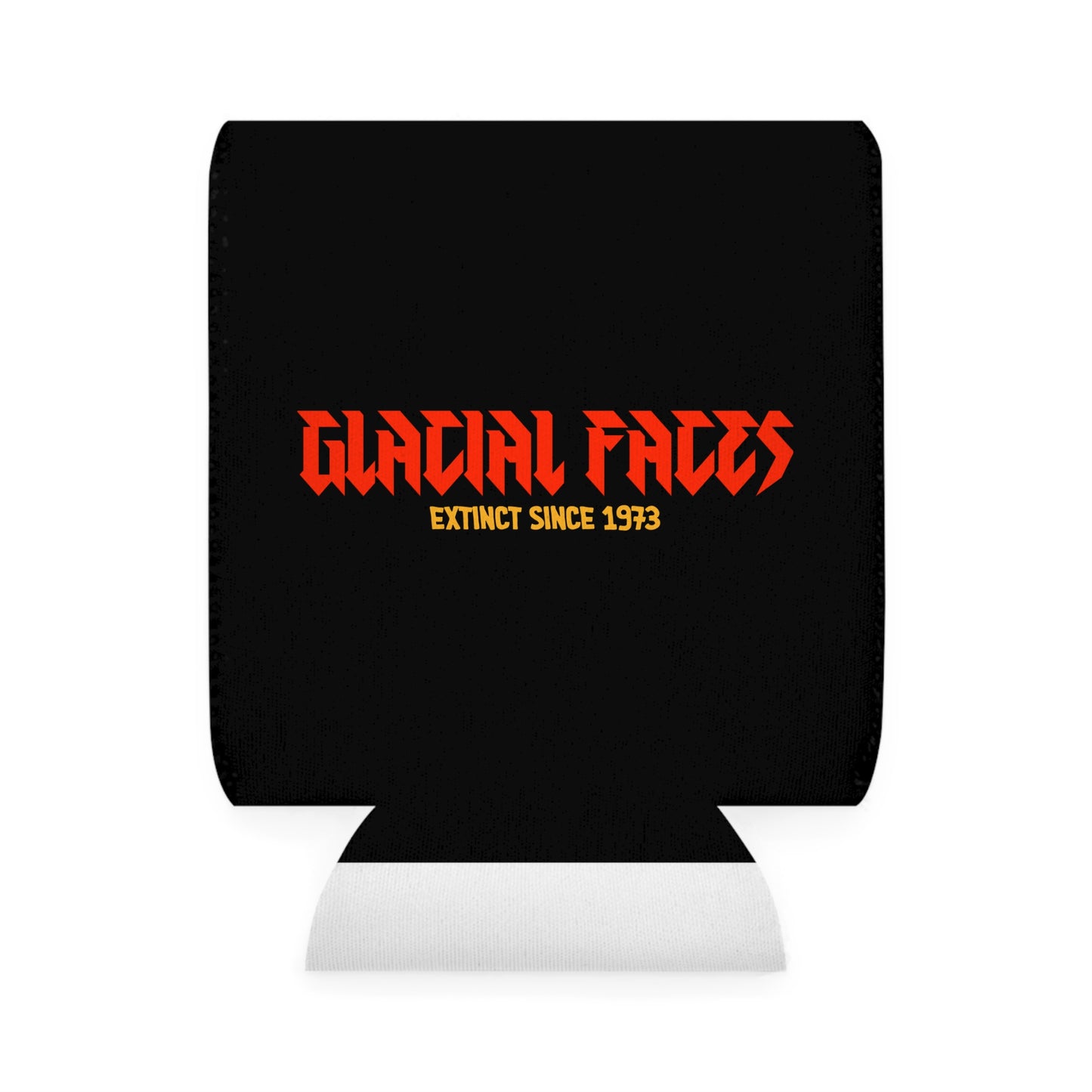 Can Cooler Sleeve - Glacial Faces, Drink Cooler, Party Accessory, Gift for Music Lovers, Vintage Rock Merch