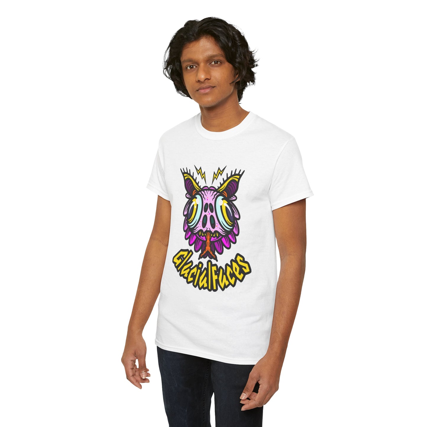 Glacial Faces Unisex Heavy Cotton Tee - Fly Guy T-Shirt