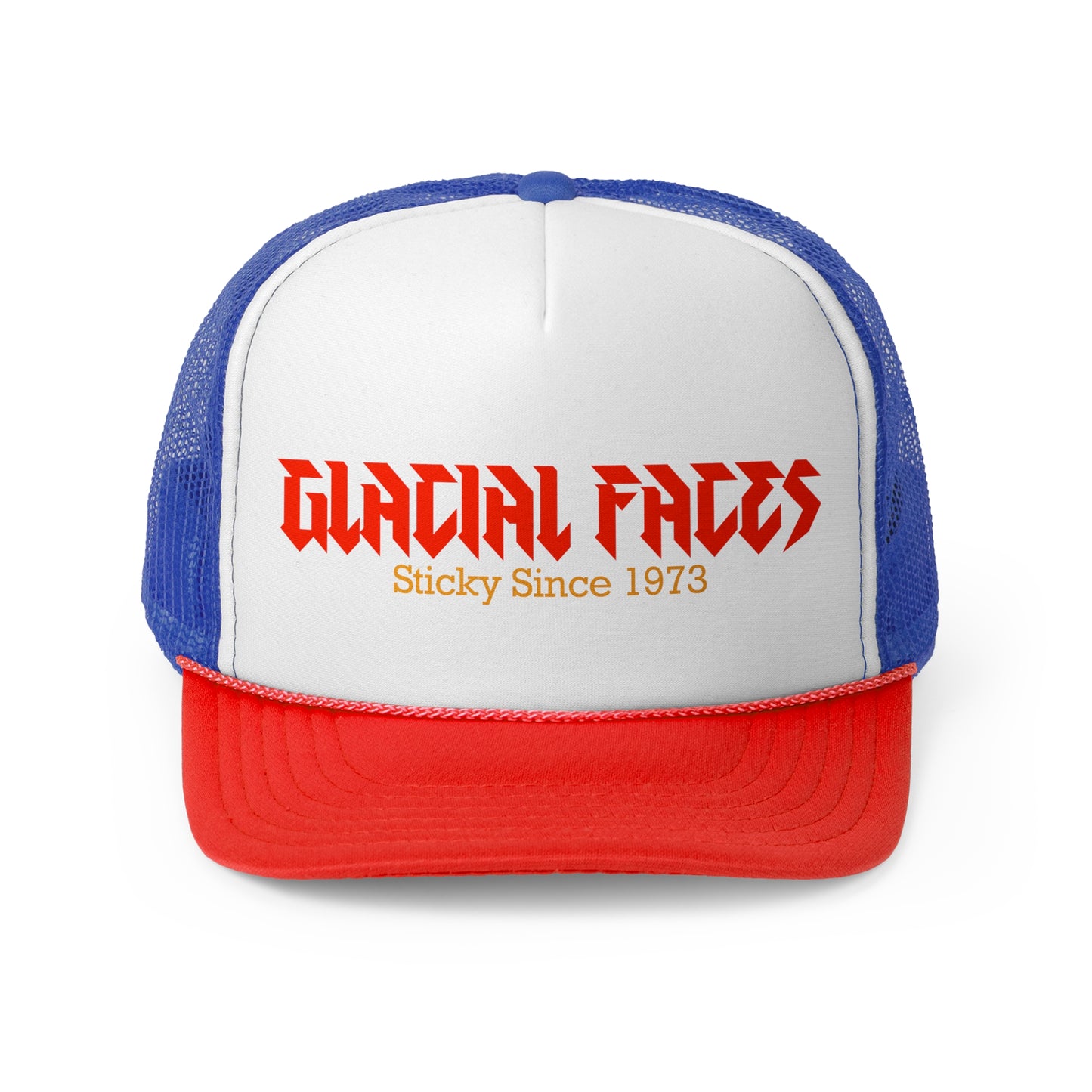 Glacial Faces Trucker Cap - Retro Style Hat for Music Lovers, Perfect for Festivals & Everyday Wear