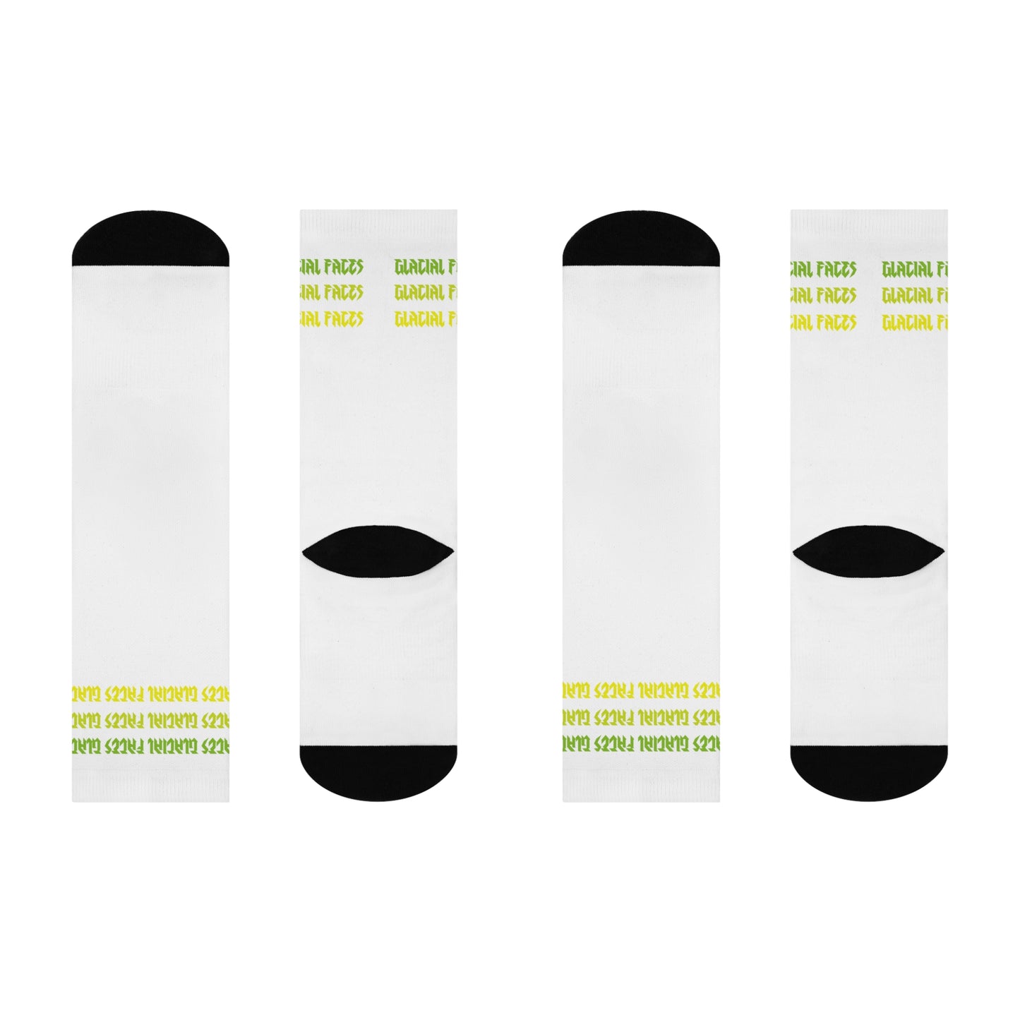 Cushioned Crew Socks - Glacial Faces Grass