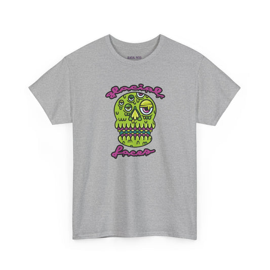 Glacial Faces Unisex Heavy Cotton Tee - Sugar Booger Skull
