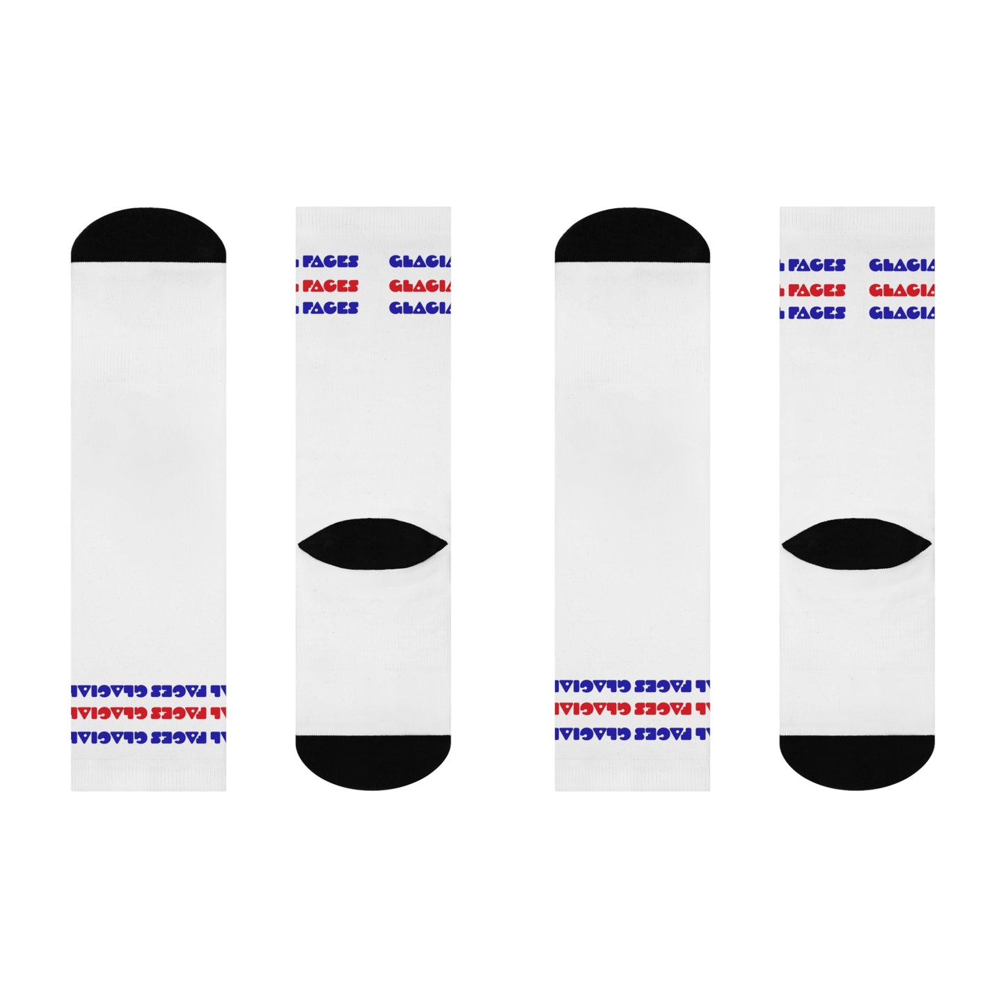 Graphic Cushioned Crew Socks - Glacial Faces Merica