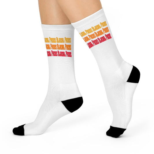 Cushioned Crew Socks - Glacial Faces Fire