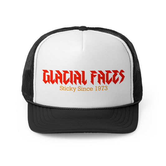 Glacial Faces Trucker Cap - Retro Style Hat for Music Lovers, Perfect for Festivals & Everyday Wear