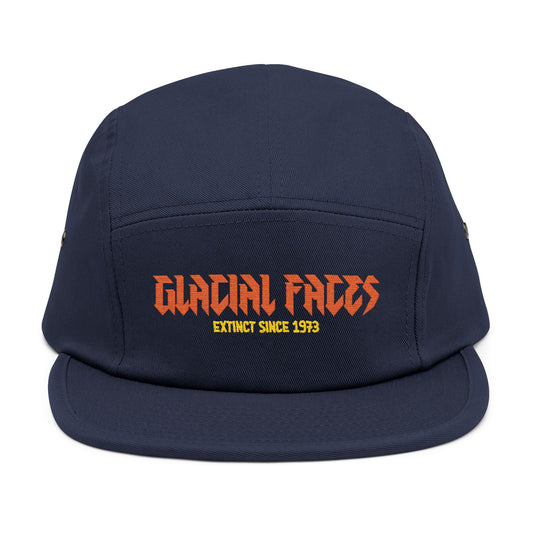 Embroidered 5 Panel Cap - Glacial Faces, Extinct Since 1973