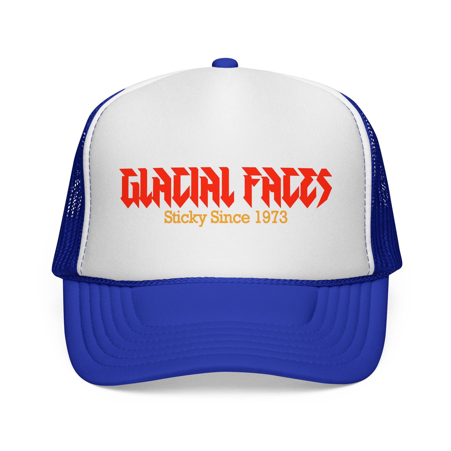 Glacial Faces Trucker Cap - Retro Style Hat for Music Lovers, Perfect for Festivals & Everyday Wear