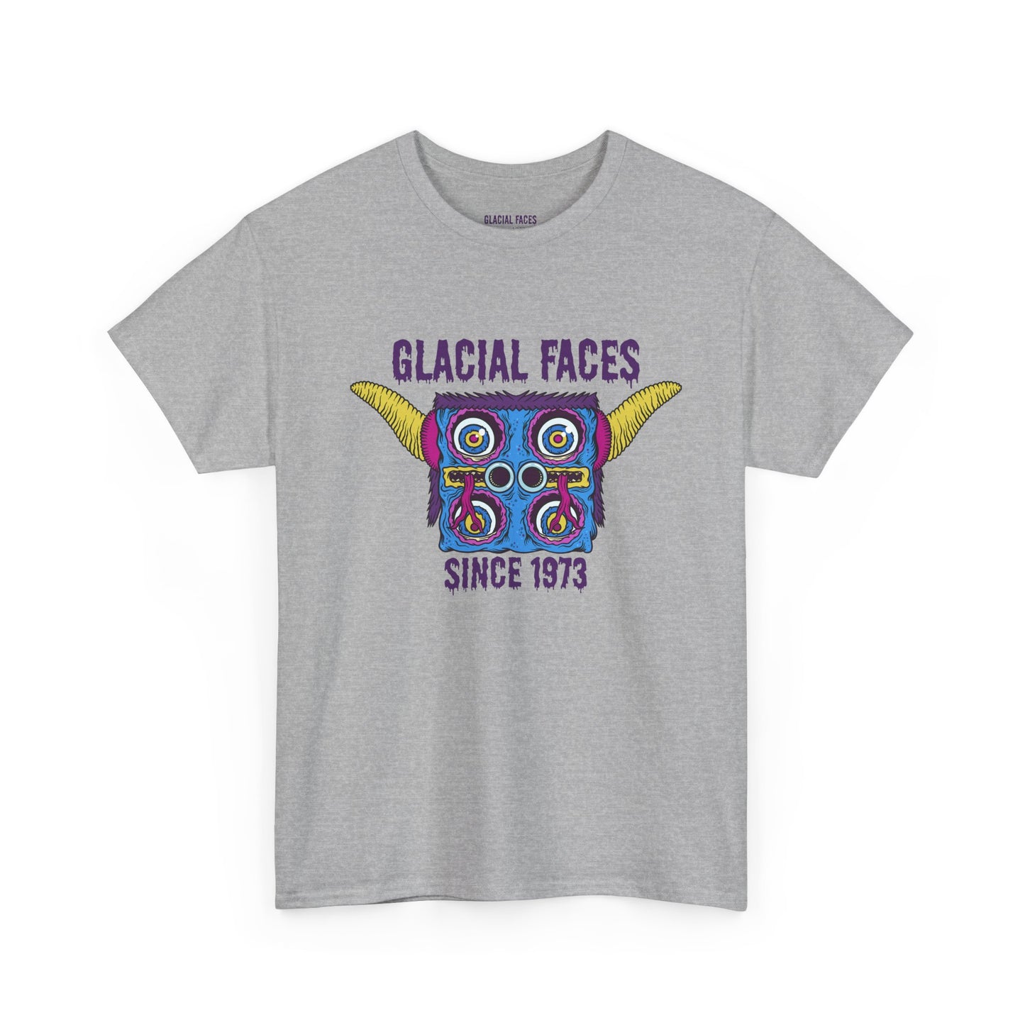 Glacial Faces Unisex Heavy Cotton Tee - Sizzle Tongue
