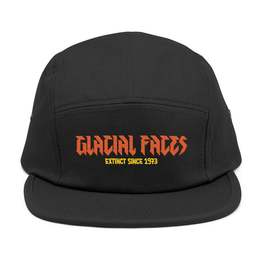 Embroidered 5 Panel Cap - Glacial Faces, Extinct Since 1973
