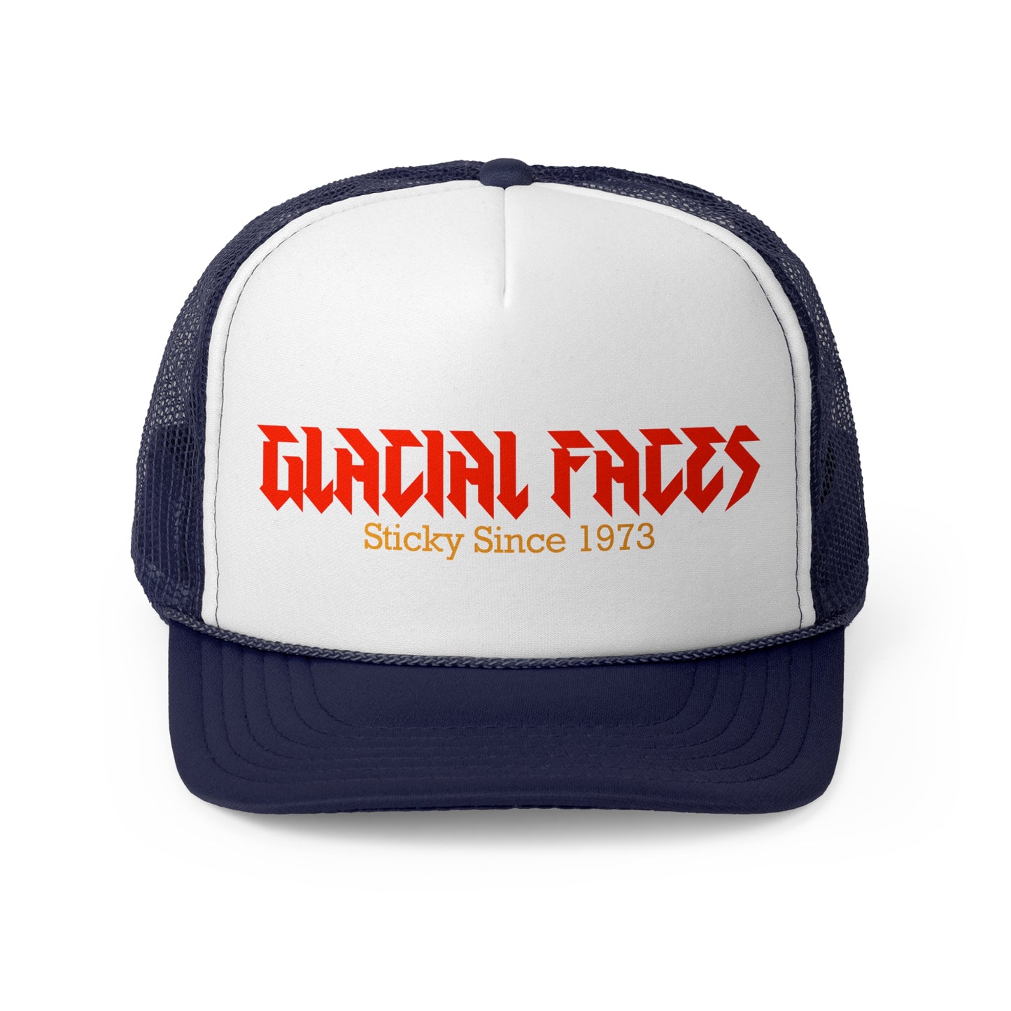 Glacial Faces Trucker Cap - Retro Style Hat for Music Lovers, Perfect for Festivals & Everyday Wear