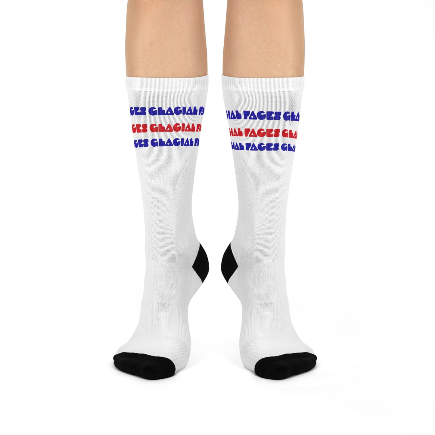 Graphic Cushioned Crew Socks - Glacial Faces Merica