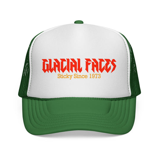 Glacial Faces Trucker Cap - Retro Style Hat for Music Lovers, Perfect for Festivals & Everyday Wear