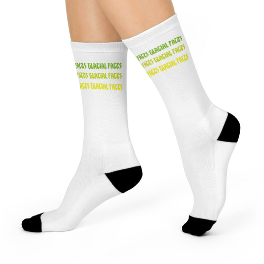 Cushioned Crew Socks - Glacial Faces Grass