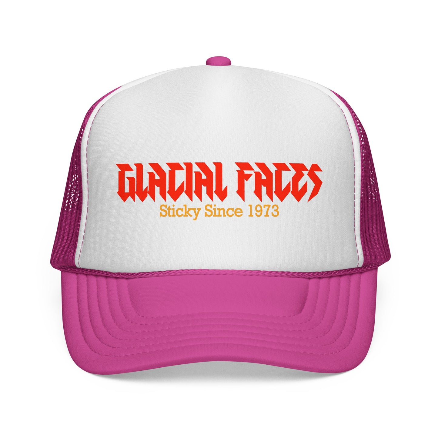 Glacial Faces Trucker Cap - Retro Style Hat for Music Lovers, Perfect for Festivals & Everyday Wear