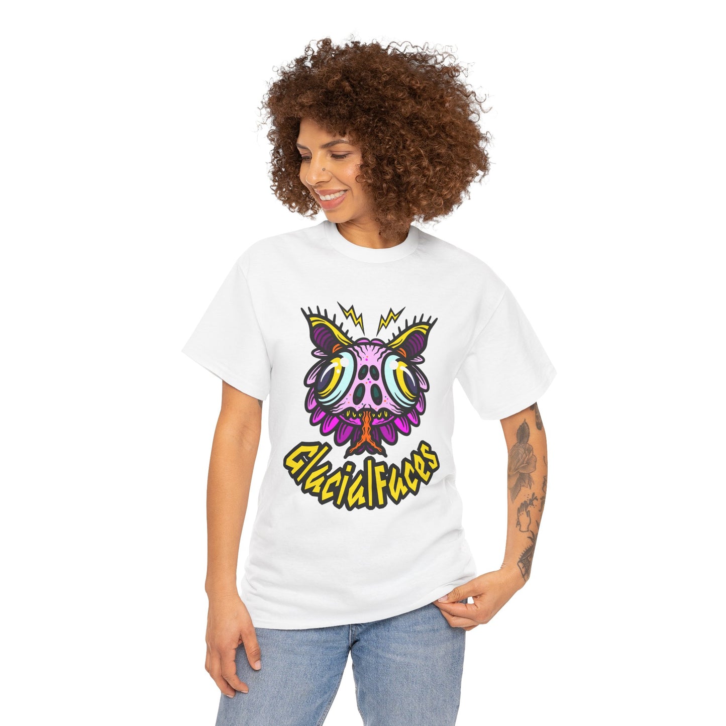 Glacial Faces Unisex Heavy Cotton Tee - Fly Guy T-Shirt