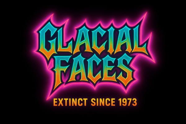 incorporate some of the other colors shown in the words glacial faces
